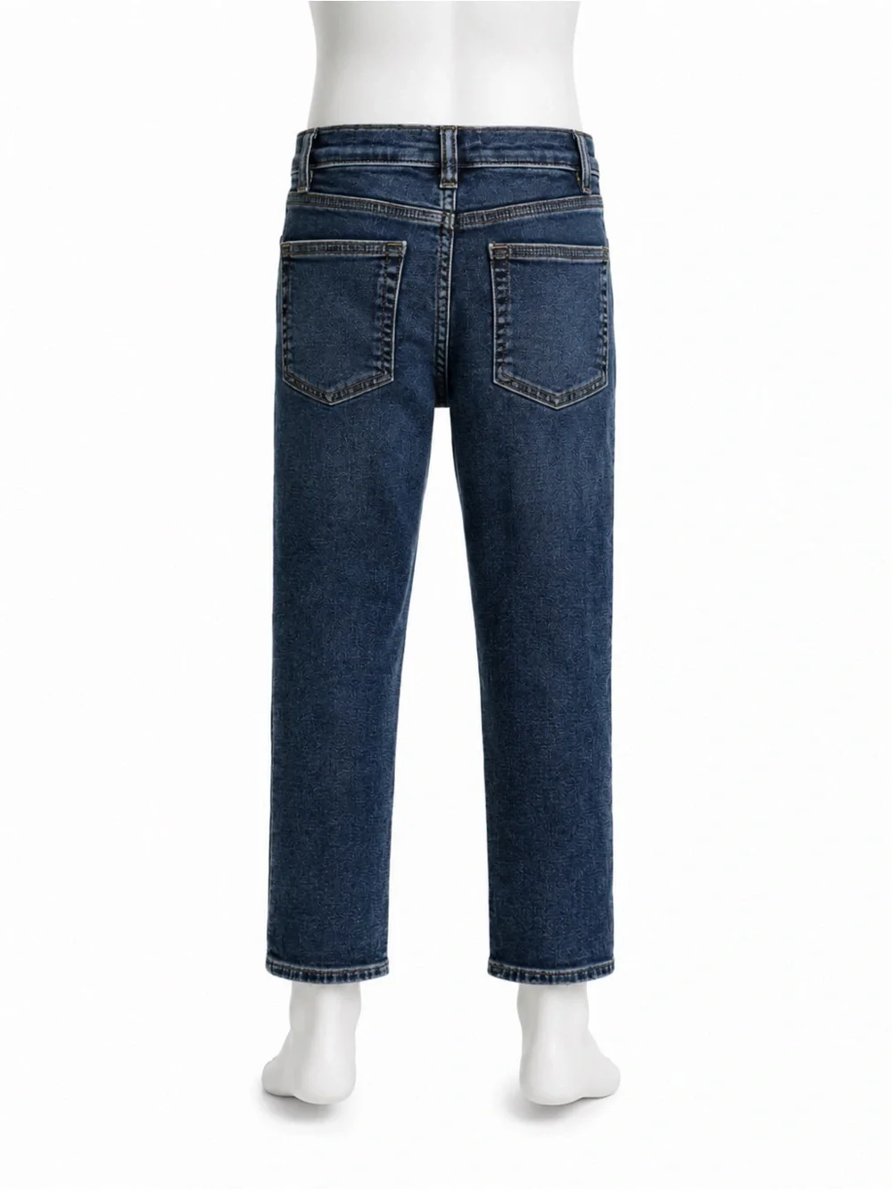 Crewcuts Dark Blue Straight-Leg stretch elastic snap button Jeans